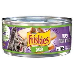 פריסקיז מזון לח למלא לחתול פטה הודו ועוף 156 גרם